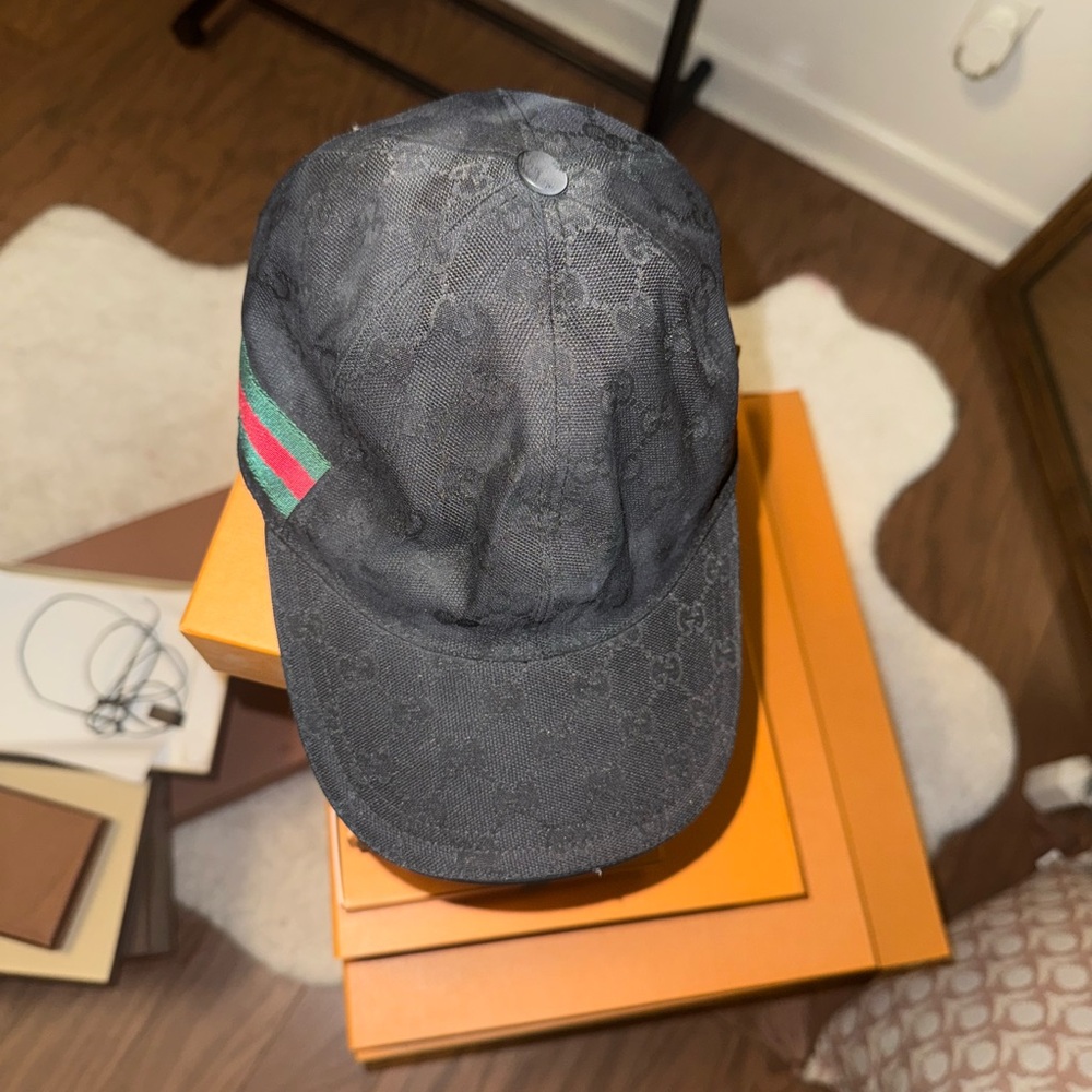 Gucci Dark Monogram Baseball Hat - image 8